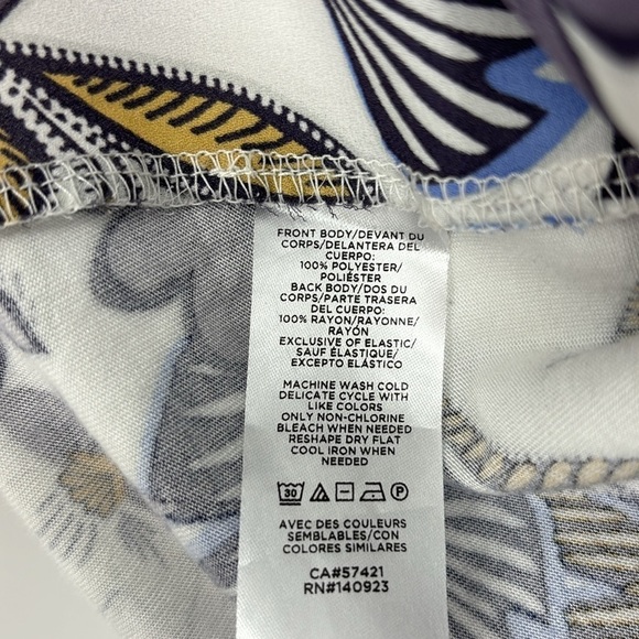 Loft Mixed Media Tropical Floral Halter Top Women’s Size Small in Purple & White - Picture 6 of 7